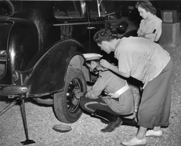 Drive-in theater in 1940